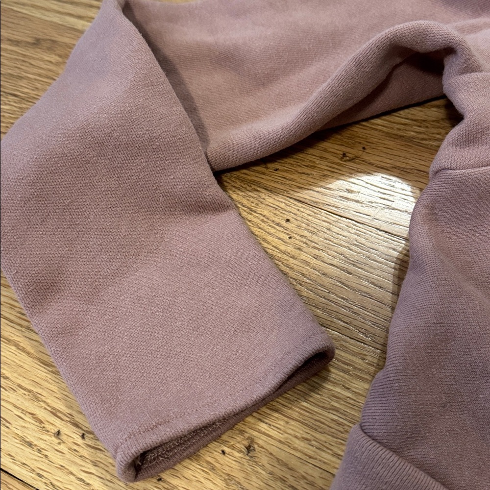 ALO Yoga Dusty Rose Cropped Funnel Neck Sweatshirt - Picture 6 of 6